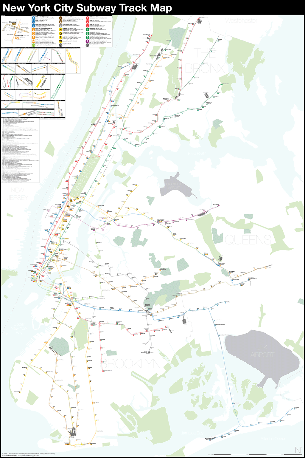 Nyc Subway Track Map A Complete and Geographically Accurate NYC Subway Track Map 