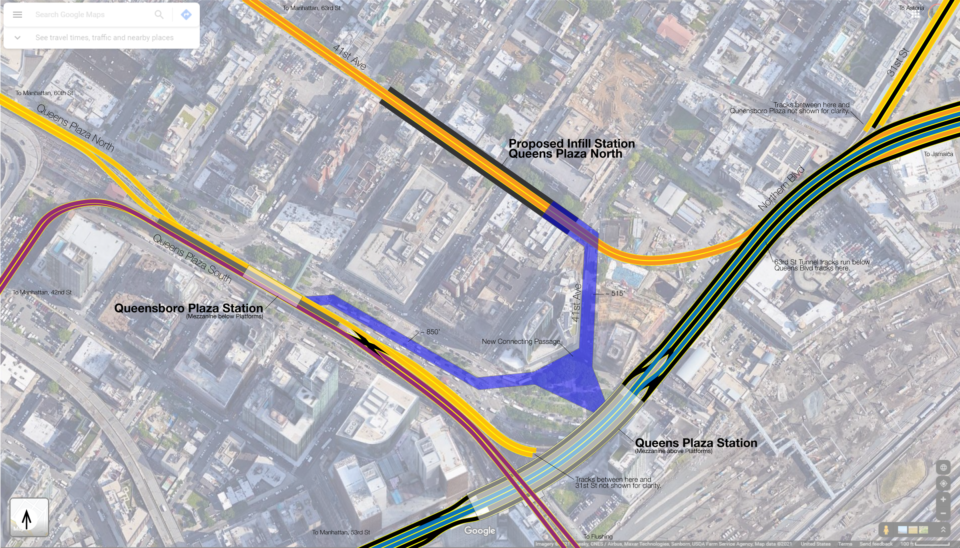 Proposed Queens Plaza Infill Station on the 63rd St Line.