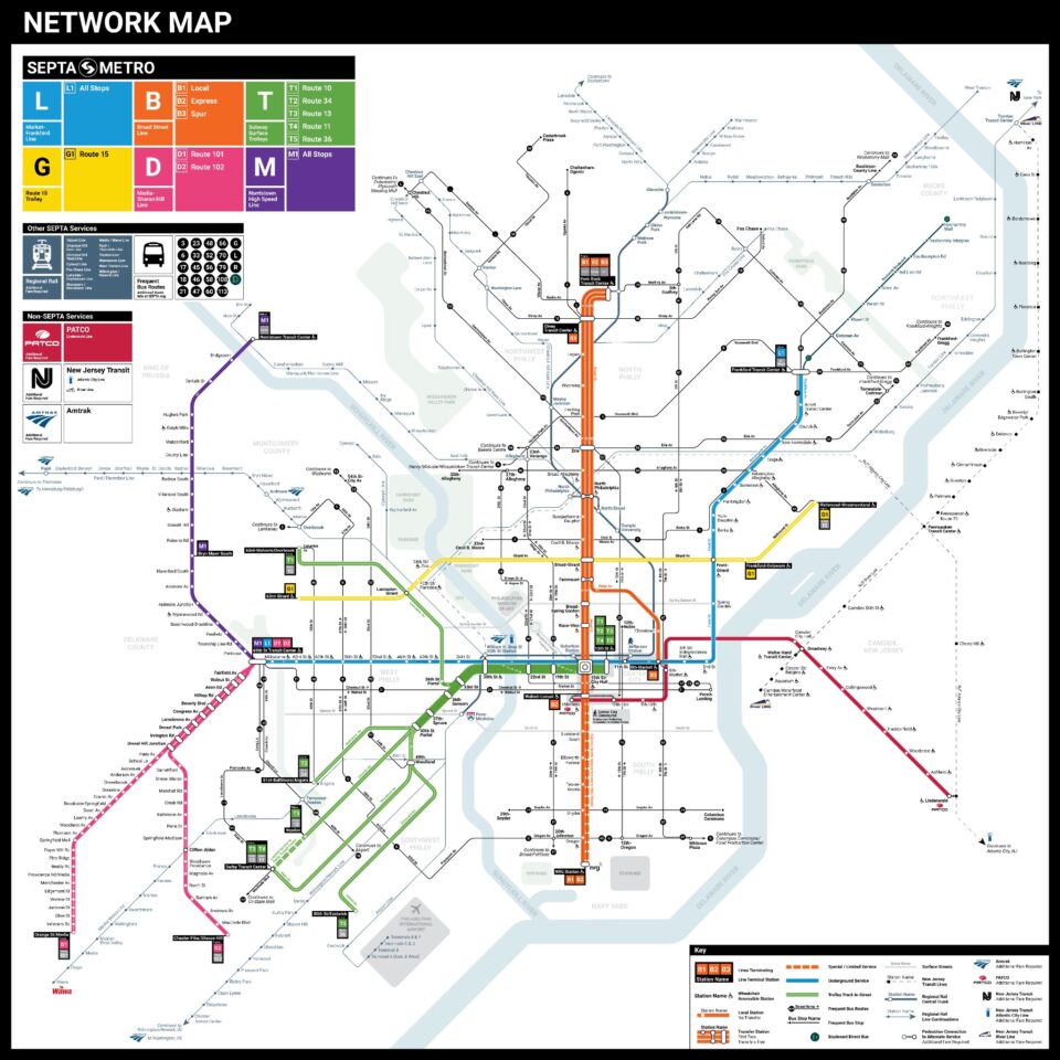 The new SEPTA Metro Map.