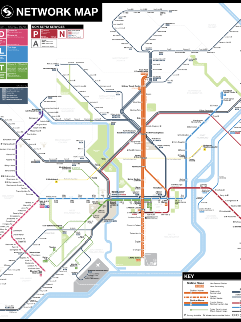 My version of the new SEPTA Metro Map.